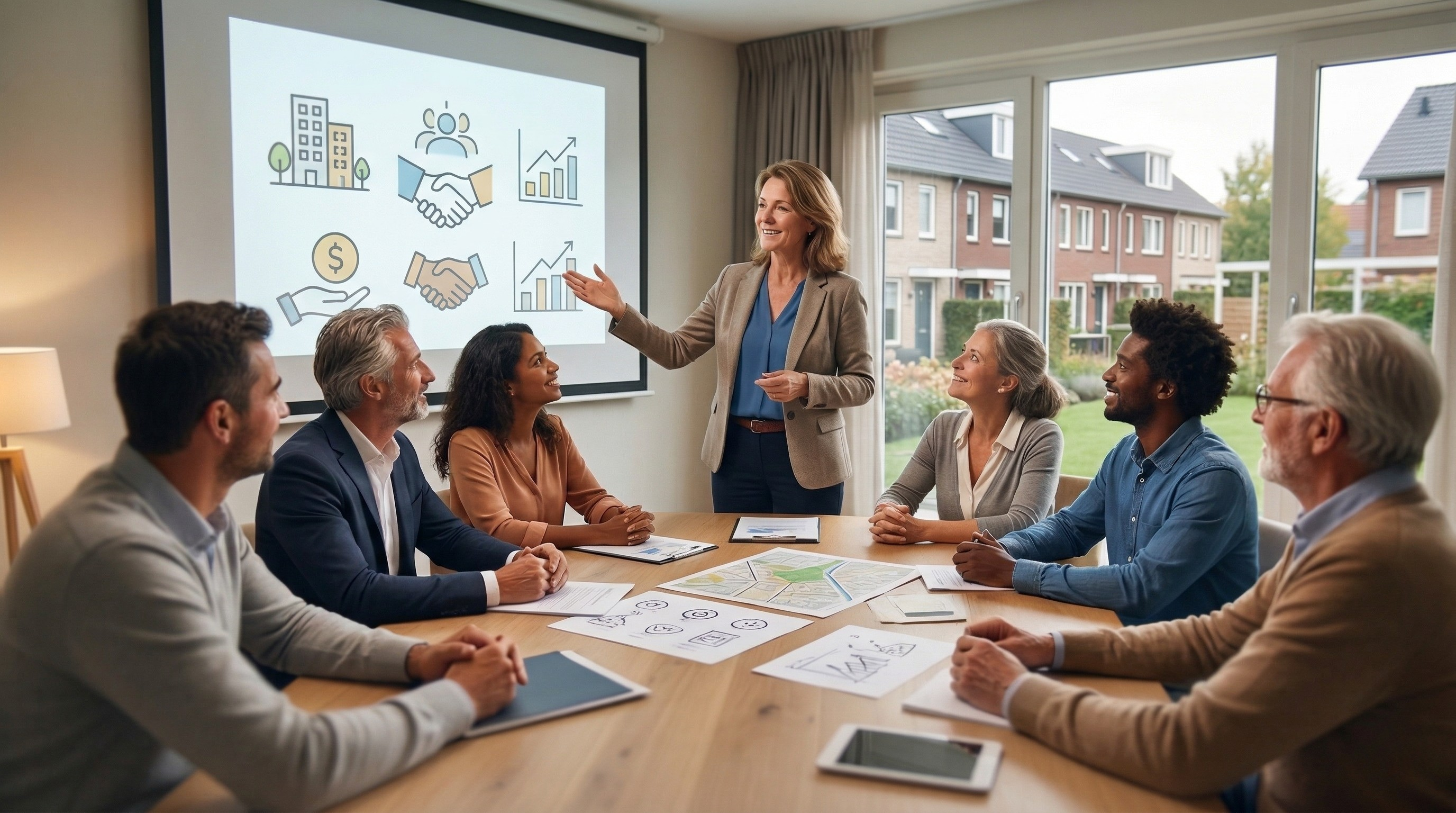 VvE vergadering met betrokken professionals